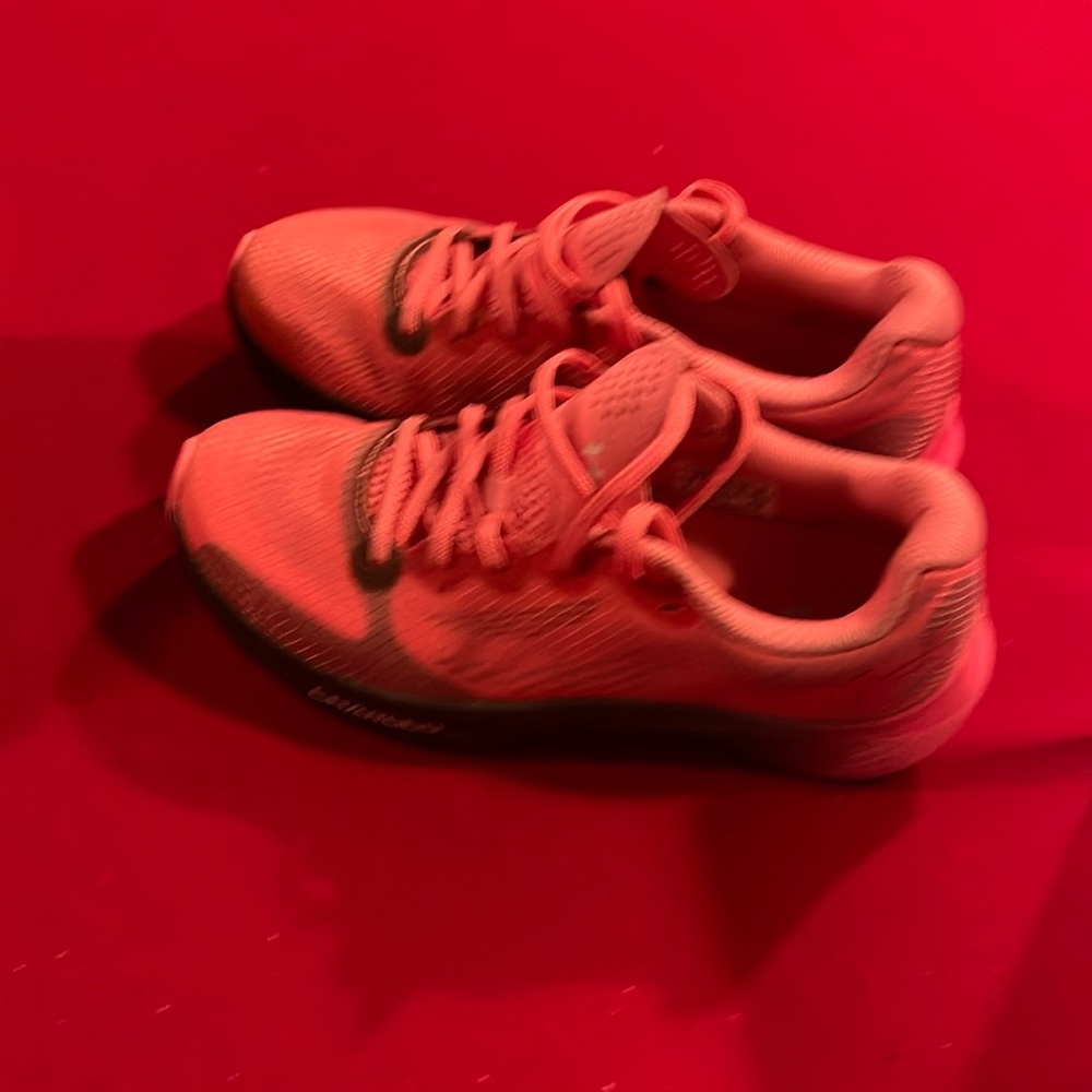 Pink sneakers..